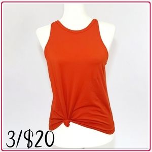 Joy Lab Orange Racerback Workout Front Knot Tank Top Small
